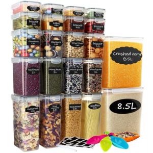 Hibisaws 47L Grande Capacit&eacute;, Lot De 22 Boite Rangement Cuisine, Boite Hermetique Alimentaire, Boite Alimentaire Plastique Cuisine, Conservation Des Aliments Pour Farine,Cereales， sans BPA (Zishi Technologies Nanom&eacute;triques SARL, neuf)