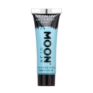 Moon Glow &ndash; Peinture fluo UV pastel bleu visage & corps 12 ml (NeonBeauty, neuf)