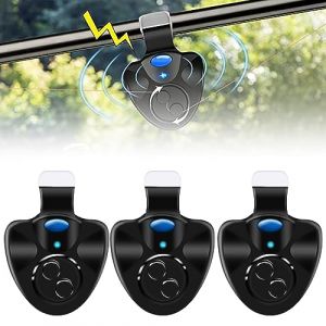 Nizirioo D&eacute;tecteur de touche &eacute;lectronique sensible pour la p&ecirc;che D&eacute;tecteur de touche &eacute;lectronique Indicateur lumineux Swinger Vibration avec indicateur lumineux LED Facile &agrave; fixer 3 pi&egrave;ces (YOUXIUDEDIANPU, neuf)