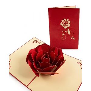 SPDYCESS Pop Up Carte de Voeux 3D Carte Amour, Carte Anniversaire Mariage, Carte de Saint Valentin, Carte Mariage Félicitation Carte Invitation Mariage pour Petit Ami Couple (Rose Rouge) (Spdycess, neuf)