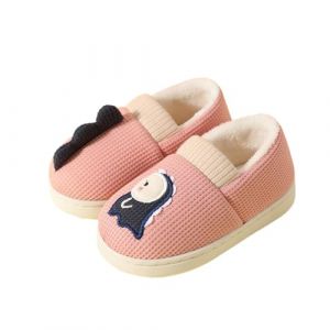 Vuncio Chausson Chaud Fille Hiver Ferm&eacute;e Dinosaure Mignon Confort Pantoufles Chaudes Enfant Gar&ccedil;on Polaire Animaux Fashion D&eacute;contract&eacute; Maison Chambre Antid&eacute;rapant Chaussure (35, Rose) (Vuncio, neuf)