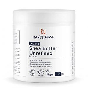 Naissance Beurre de Karité Brut BIO d'Afrique (No. 306) 500g - Non Raffiné, Solide - pour Cheveux Sec ou Afro, Corps, Visage - Pur, Végan, Naturel et Certifié BIO (naissance ®, neuf)