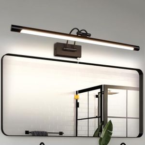 MantoLite Applique Salle de Bain avec Interrupteur, Appliques pour Tableaux pour mur 60CM 12W 1320lm Appliqué à LED Noir Miroir Applique Murale pour Tableaux et Vitrines (Mantolux, neuf)