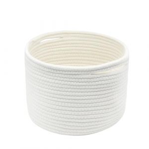 Kotkiddy Petit panier de rangement, panier de rangement pour enfants, organiseur d'armoire, panier &agrave; linge pour chambre d'enfant, petit panier en coton, panier &agrave; jouets, pour &eacute;tag&egrave;re, panier tress&eacute;, (SheFreedom, neuf)