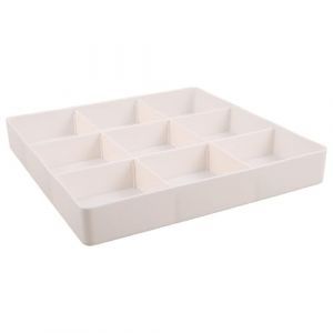 TOYZFRIENDY Organisateur de Maquillage Ajustable pour Coiffeuse &ndash; Bo&icirc;te de Rangement en Plastique PP Blanc 3 Compartiments Extensibles 39X5X265 CM S&eacute;parateur de Tiroir pour Cosm&eacute;tiques et (Muliuin, neuf)