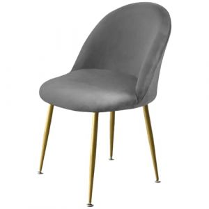 Levoberg Housse de Chaise Salle &agrave; Manger Scandinave Extensible en Velours Housse Chaise Dossier Arrondi Elastique Couverture de Chaise Scandinave pour Maison Mariage H&ocirc;tel 1 Pi&egrave;ce Gris fonc&eacute; (Levoberg-EU, neuf)