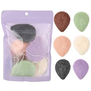 &Eacute;ponge faciale en konjac &agrave; 6 couleurs en forme de goutte d'eau, nettoyant naturel pour le visage en konjac, &eacute;ponge exfoliante pour le corps en forme de c&oelig;ur adapt&eacute;e aux peaux sensi (forme de goutte (Junfeng&rsquo;s Mart, neuf)