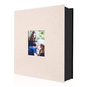 Lanpn Album Photo 10x15 400 Pochette, Lin Tissu Album pour Vertical Photos (Beige) (BILLIONRVL, neuf)