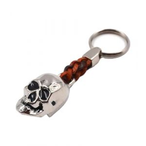 Porte-cl&eacute;s T&ecirc;te de Mort, Cadeau, Accessoire, env. 9cm (get2trade, neuf)