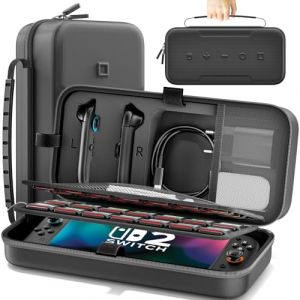 &Eacute;tui de Protection Rigide pour Nintendo Switch 2 2025, Coque de Transport Compatible avec Switch 2 & Switch 1, Housse de Rangement Grande Capacit&eacute; pour la Console Nintendo Switch et Ses Accessoires (ZTX Electronic, neuf)