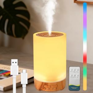 Diffuseur D'huiles Essentielles, 150ml Ultrasonique Diffuseur Ar&ocirc;mes avec T&eacute;l&eacute;commande 7 Couleurs LED Humidificateur d'air Diffuseur de Parfum Electrique pour Chambre, Spa, Yoga, Salon (ELLIE ANN MACDONALD, neuf)