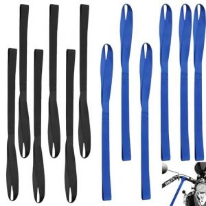 12 Pi&egrave;ces 45cm*25mm Sangle de Remorquage V&eacute;lo,Sangle Remorquage Velo,Moto Guidon,Anneau d'Arrimage Voiture,Convient pour Le Transport et la Fixation de Cargaisons de Voitures et de Motos (Small grape, neuf)