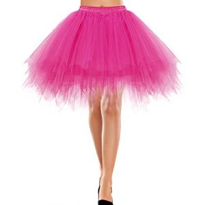 Bbonlinedress Tutu Rose Femme Jupe Femme Jupe Tulle Femme Hiver Jupe Courte Ballet Tutu Danse Classique Fille Ann&eacute;es 50s pour D&eacute;guisement Carnaval F&ecirc;te Soir&eacute;e Cosplay Couleurs Vari&eacute;es Fuschia XL (Bbonlinedress, neuf)
