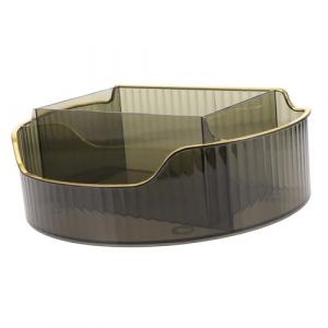 Anneome Organisateur Maquillage Rotatif &Eacute;paissi Transparent Vert Bo&icirc;te Rangement Cosm&eacute;tique Anti-poussi&egrave;re Grand Volume pour Pinceaux et Produits Beaut&eacute; Support Bureau Salle de Bain (Zzenpu, neuf)