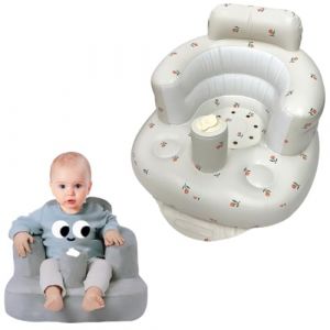 Siège Gonflable Pour Bébés de 3 à 36 mois Siège de Canapé Pour Bébé Soutien du Dos Pour Nourrisson, Chaise pour Tout-petit, Siège au sol Cadeaux Pour Bébé (Tulipe + housse) (Little Bean store, neuf)