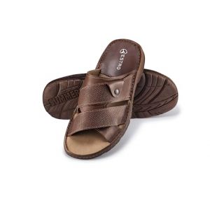 ESTRO Sandales Homme Cuir &Eacute;t&eacute; - Mules Homme Cuir &Eacute;t&eacute; Sandale Hommes avec Semelle Antid&eacute;rapante s5 (40 EU, Marron) (ESTRO&trade;, neuf)