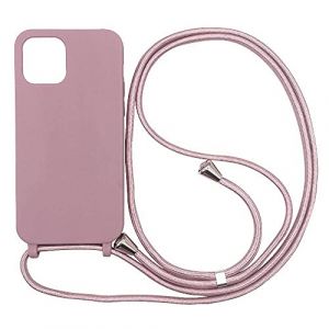 Ququcheng Coque Compatible avec iPhone 13 Mini(5.4"),Collier pour Étui Colliers de cellulaire Corde Silicone avec Cordon Case TPU Bumper pour iPhone 13 Mini(5.4")-Rose Or (Ququcheng, neuf)