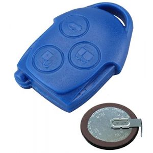 Automobile Locksmith Kit de réparation compatible avec Ford Transit Connect Mk7 3 boutons Bleu Coque de clé télécommande et batterie VL2330 (Automobile Locksmith Ltd, neuf)
