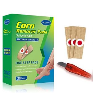 MQUPIN 38 PCS Anti Verrues,Traitement Verrues Plantaires，produit verrue,zéro verrues,Corn Remover avec un petit couteau à maïs,Pansements de maïs avec trou pour les orteils, les pieds, la main, le dos (Lecheng co., LTD, neuf)