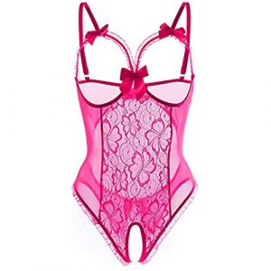 Lingerie - Pute Tenue SM Body Transparent Femme Body Noir Femme Manche Longue Combinaison Femme String Ouvert À L Entrejambe Femme Harnais Femme Sexy Érotique (ZJsz, neuf)