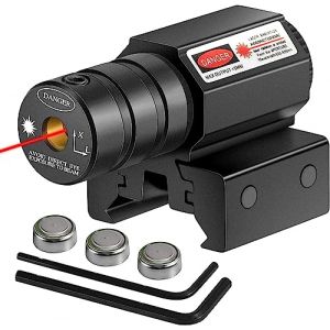 KinZon Mire Viseur Laser Rouge Tactique avec Montage sur Rail Picatinny 20mm, pour Fusil de Chasse, Carabine, Pistolet et Arme de Poing, Airsoft. 2 Designs au Choix (Design A) (KinZon Official, neuf)