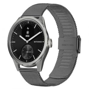 SUGARJAR 18MM M&eacute;tal Bracelet Compatible avec Withings ScanWatch 2 42mm/ScanWatch Horizon/ScanWatch 42mm/Steel HR 40mm/Steel HR Sport (WUTIAOREN-FR, neuf)