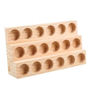 UKCOCO Étagère à Huiles Essentielles Bois à Support de Rangement et Compact pour Maison pour et Transporter Vos Flacons Huiles Essentielles (Ting Ruo city, neuf)