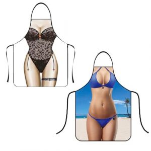 Tablier de Cuisine Fantaisie Sexy et Drôle Tablier Humoristique,2pcs,Sexy Tablier de Cuisine Fun Fête Cadeau Tablier pour Homme Femme, Tablier de Cuisine Humoristique, Sexy Tablier de Nouveauté Drôle (XU WEIWEI uk shop, neuf)