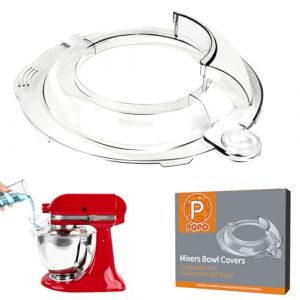 Bouclier Verseur Compatible avec Kitchen Aid Tilt Head 4.5-5 Quart Mixer, Couvercle de Bol de Mixeur Pliable Entièrement Fermé (PQPO, neuf)