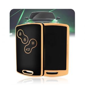 LELNOOS Coque Cl&eacute; Voiture, Silicone &Eacute;tui Cle Etui Clef Protecteur Cache Cles pour Renault Captur Clio 4 Megane 3 Scenic 3 Zoe Koleos Laguna Trafic Kadjar Fluence Espace Modus Rafale Symbioz Kangoo (LELNOOS, neuf)