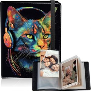 Album photo 120 pochettes 13x18 cm, Album photo de grande capacit&eacute; 13x18 cm contient 120 photos, Petite couverture en cuir PU Albums photo pour photos de b&eacute;b&eacute;, famille, anniversaire, mariage, Chat (Xiamen Yingyijie Trading Co., LTD, neuf)
