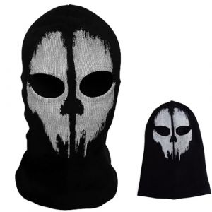 BAIYSFFG Balaclava pour Hommes Masque Complet d'horreur Ghost Mask,de Ski pour Costume de Robe de Fantaisie - Cosplay - Airsoft Motorcycling Paintball (Black Ghost-10) (BAIYSFFG, neuf)