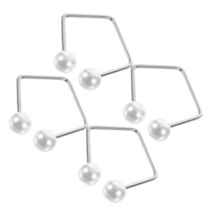 CLISPEED Appareil &agrave; Fossettes Visage en Acier Inoxydable et Perles Blanches 4 Pi&egrave;ces pour Entra&icirc;nement des Joues R&eacute;glable et Portable Adapt&eacute; Hommes Femmes et Adolescents Usage (Yeahzl, neuf)