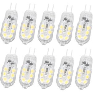 Ampoule LED G4, 10 Pièces DC 12 V G4 Ampoule LED à Double Broche, Ampoule LED à intensité Variable, Ampoule G4 LED 80 à 300 LM, Coque Transparente, Luminaires sous Comptoir (Luoyuuk, neuf)