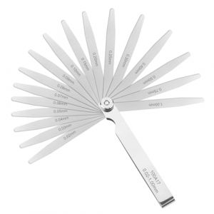 17 Lames Jauge d'&Eacute;paisseur, 0.02-1.00 mm Jauge D'&eacute;paisseur Pliante Jeu Cale Soupape En Acier Inoxydable de Pr&eacute;cision Jeu de Cales D'&eacute;paisseur M&eacute;trique Outil Mesurer la Largeur/&Eacute;paisseur de l'&eacute;cart (RuiChaoXiYi, neuf)