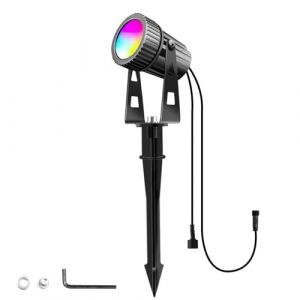 Lam(MS)pen 3W RGBW &eacute;clairage de jardin LED projecteur RGB+Blanc Chaud 3000K COB &eacute;clairage de jardin LED avec lampe &agrave; piquet de sol pour arbre ext&eacute;rieur 12V, IP65 &eacute;tanche (Lam(MS)pen, neuf)