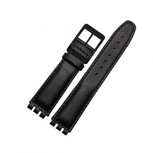 GSZCCZS Bracelet de Montre en Cuir &eacute;tanche Compatible avec Swatch YIS415/414 17 mm 19 mm Remplace Le Bracelet de Montre en Cuir de Vache Concavo Convex Bracelet de Montre pour Homme (EuroHomeGarden, neuf)