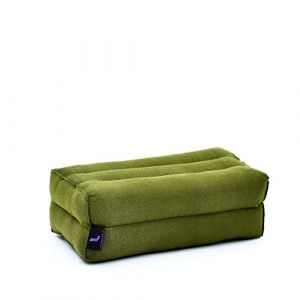 LEEWADEE Bloc de Yoga en Kapok - Coussin Brique Artisanal Fait à la Main pour Le Yoga, 35 x 18 x 12 cm, Vert (Leewadee, neuf)