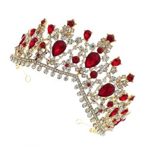 Ipetboom 1Pc Strass Couronne Robe De Mariée Accessoires Vintage Princesse Fée Marraine Couronne Strass Mariée Coiffures De Mariée Pour Mariage Nuptiale Portant Couronne Pour Femmes Diadème (hikarish, neuf)