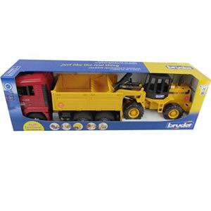 Bruder - 2752 - V&eacute;hicule Miniature - Camion Benne MAN avec Chargeur articul&eacute; FR130 (RSMK DISTRIBUTION, neuf)