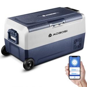 AAOBOSI Glaciere a Compression 36l, Glaciere Electrique Double Zone WiFi APP, 12 V/24 V et 100-240 V Frigo Camping, -20 ℃ à 20 ℃, pour Voiture, Camion, Bateau, Camping, Car, Caravanes,Voyageant,Maison (TopCooler Store, neuf)