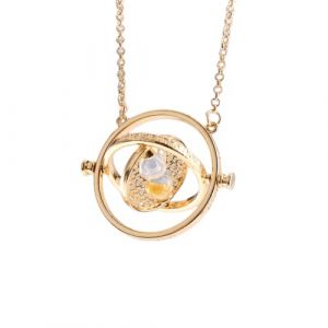 UTTER Collier Sablier Retourneur de Temps Hermione Pendentif Sablier Rotatif 360 Degr&eacute;s pour Enfant Femme Homme (B) (YAN DE, neuf)