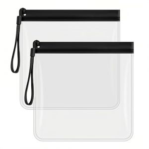 SSKHE 2pcs 20 x 20 cm Trousse de Toilette Voyage, Sacs &Ecirc;tanches pour Liquides,Sac Transparent pour Liquides,Trousse Voyage Avion Cabine (SSKHE, neuf)