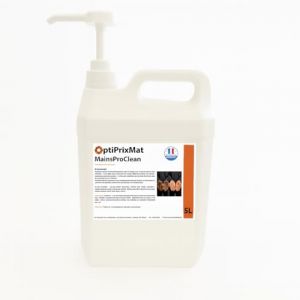 OptiPrixMat – MainsPro Clean Ultra Détachant – Savon Gel Microbilles Pro pour Mains Très Sales – Goudron, Cambouis, Peinture – Bidon Pompe 5L (OPTIPRIXMAT, neuf)