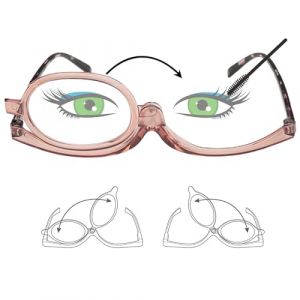 Lunettes De Maquillage,Lunettes De Maquillage Grossissante,Lunettes De Lecture Cosmétique Femme,Cosmétique Lunettes Pliantes,Lunettes De Maquillage Rotatives,Lunettes De (+2.0, Umber) (DIDIhouse, neuf)