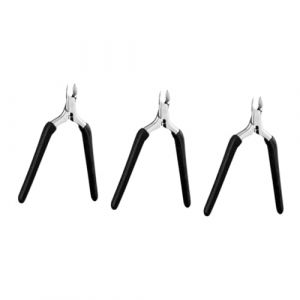 Healeved 3 Pièces ciseaux en cuir coupe ongle coupe-ongles Ciseaux à cuticules ébrancheur rasoir à cuticules clou tondeuse outil de beauté des ongles outil de coupe des ongles Gel de silice (Sonieg, neuf)