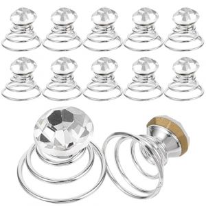 SEWACC Lot de 12 Pinces à Cheveux Décoratives en Strass Scintillants Épingles à Cheveux Spirale pour Femmes et Garçon et Filles Accessoires Coiffure Élégants pour Mariage et Occasions (Quick Research Sha, neuf)