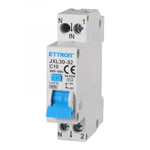ZOREI Interrupteur magnétothermique différentiel, 1P+N 4,5 kA 30 mA 220 V, occupe 1 module DIN, disponible 6 A 10 A 16 A 25 A (1 P+N 10 A) (A2ZWORLD-FR, neuf)