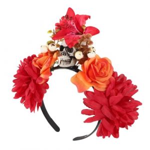 SAFIGLE -t&ecirc;te Pour Halloween Fleurs Artificielles Accessoire Pour Cheveux D&eacute;guisement Fille F&ecirc;te Masqu&eacute;e (Grand Di, neuf)