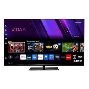 MEDION TV 55 Pouces 4K (138,8 cm) Television (Smart TV 4K, Dolby Vision HDR, VIDAA Store, Prime Video, Disney+, DAZN, Paramount+, HbbTV, PVR, Bluetooth, MD 855300) (medionshop-deutschland, neuf)